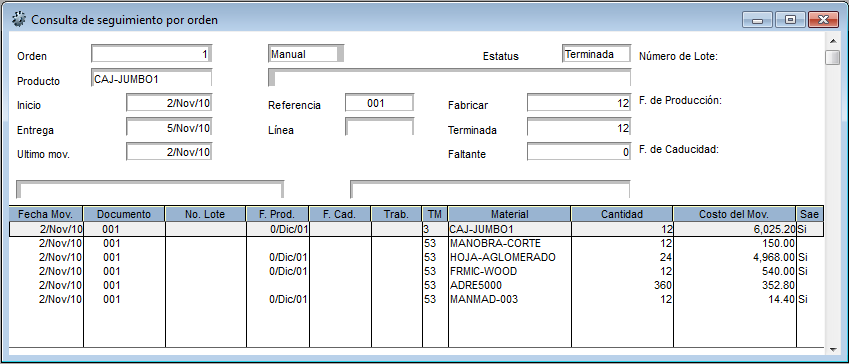 Lleva todo el control de su producion con ASPEL PROD®